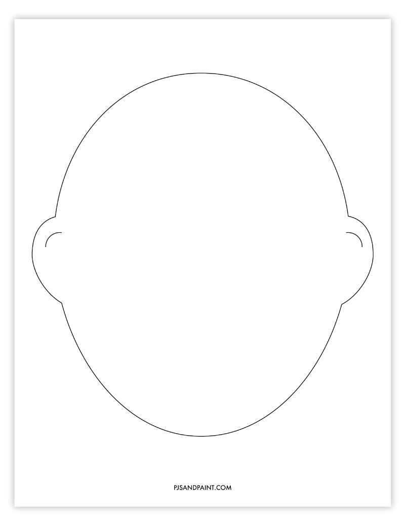 Free Printable Blank Face Template Pjs And Paint