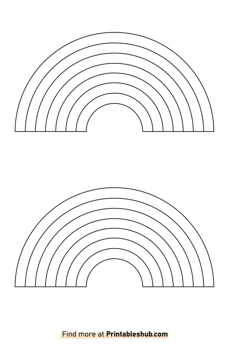 free rainbow template printable