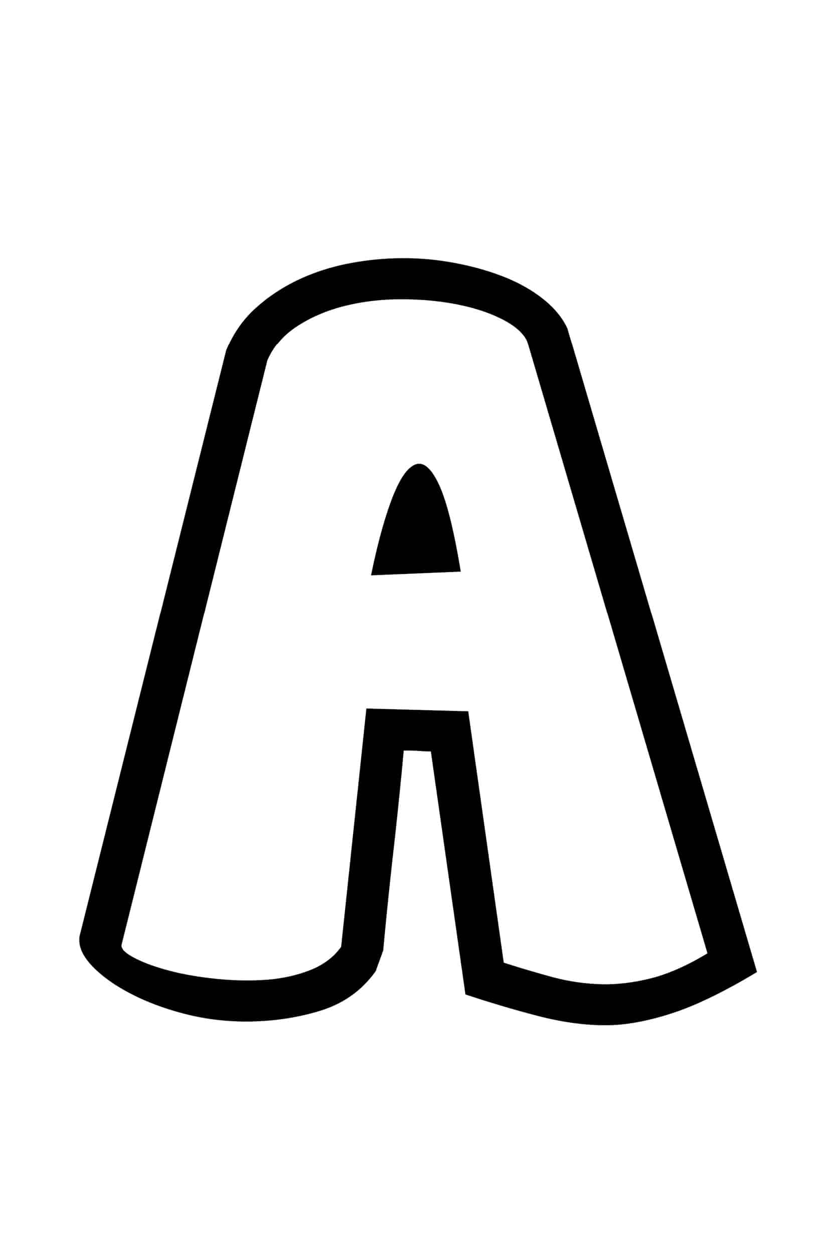 Free Printable Bubble Letter Stencils Bubble Letter A