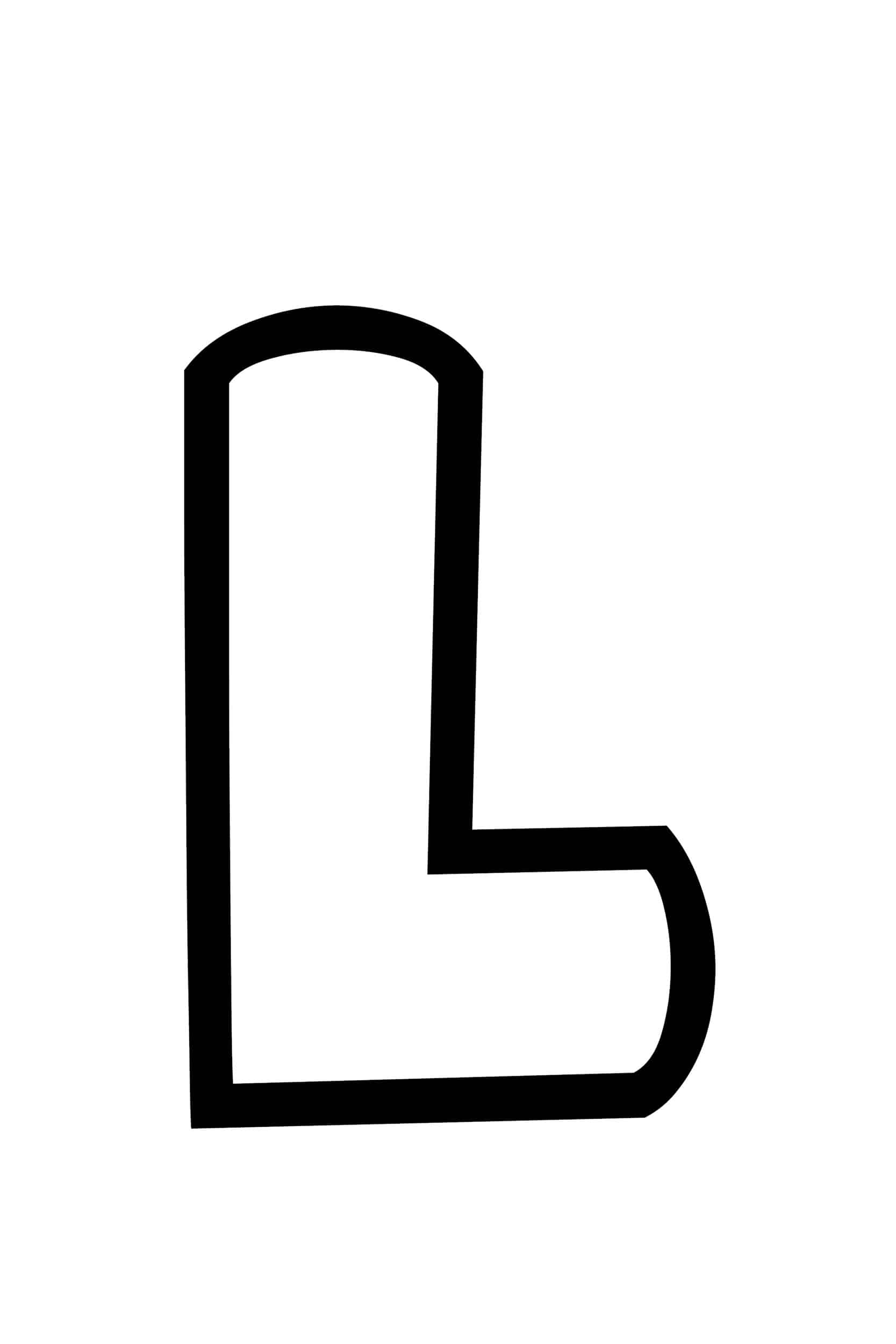 Free Printable Bubble Letter Stencils Bubble Letter L