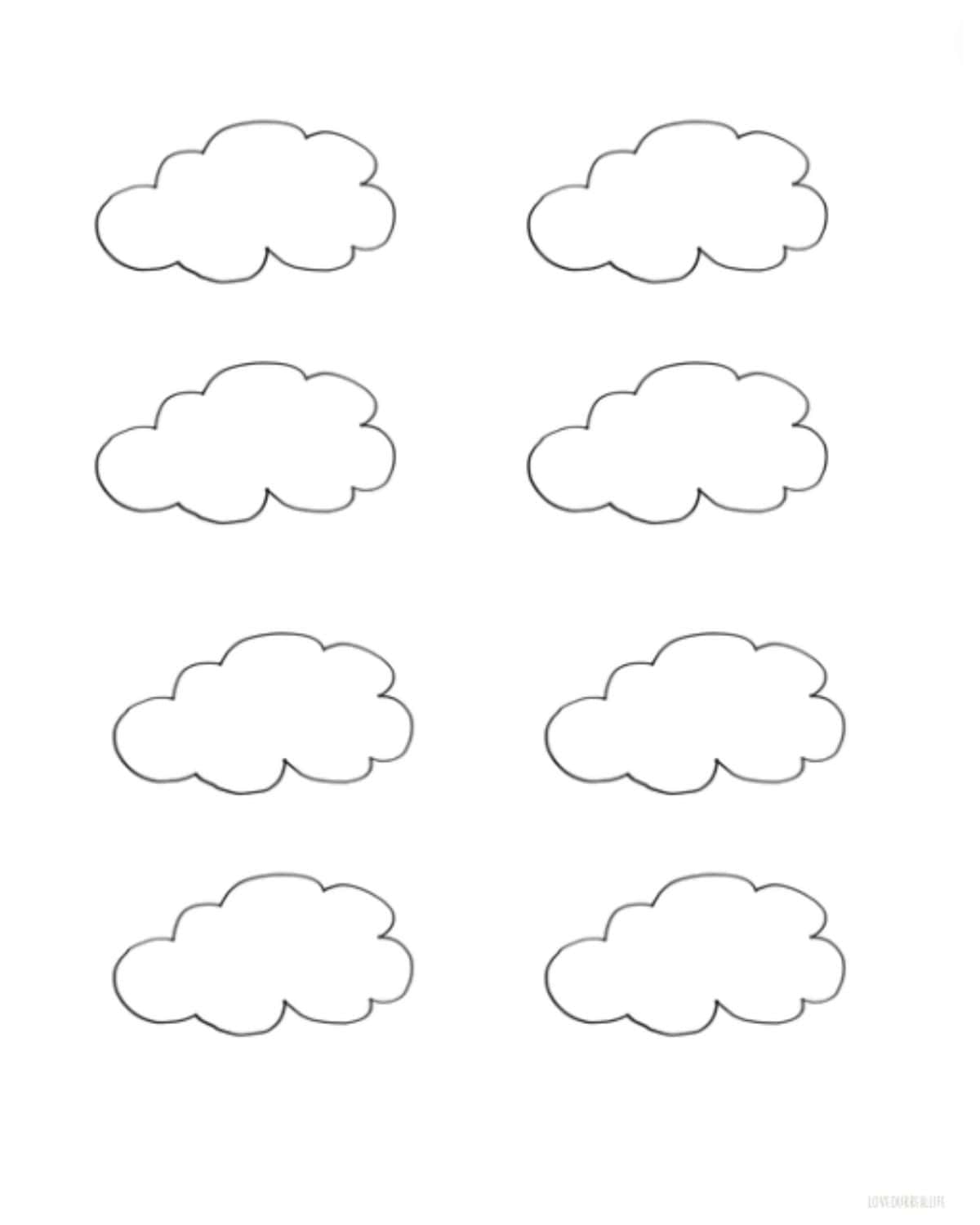 printable cloud template