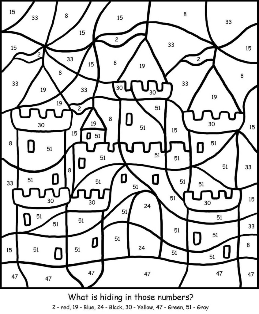 free printable color by number