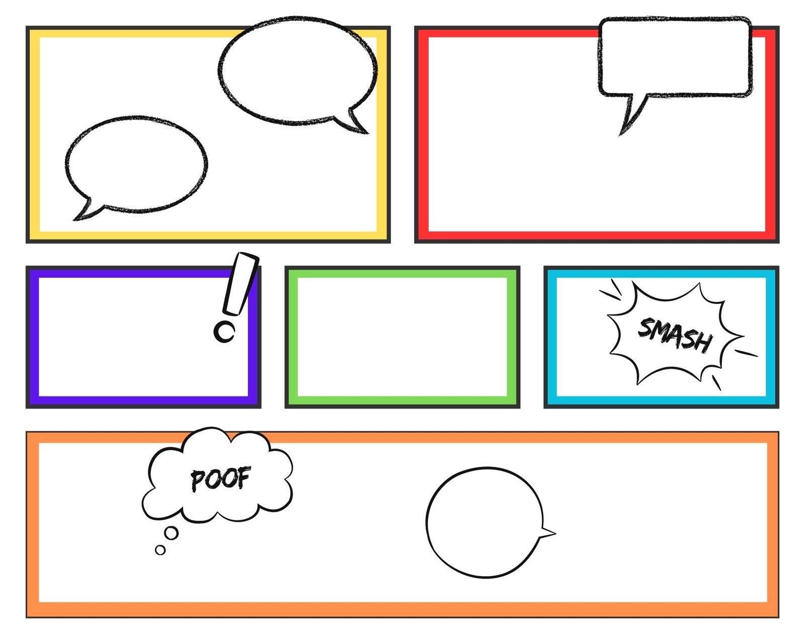 free printable comic strip template pdf