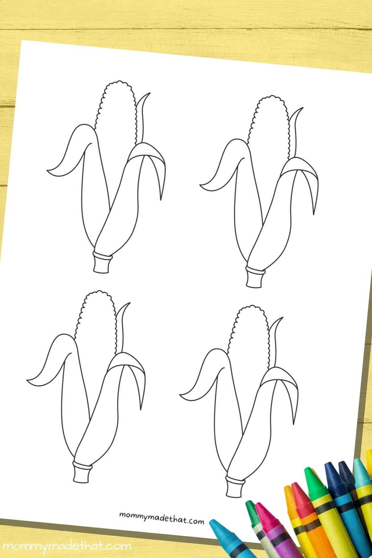corn printable template