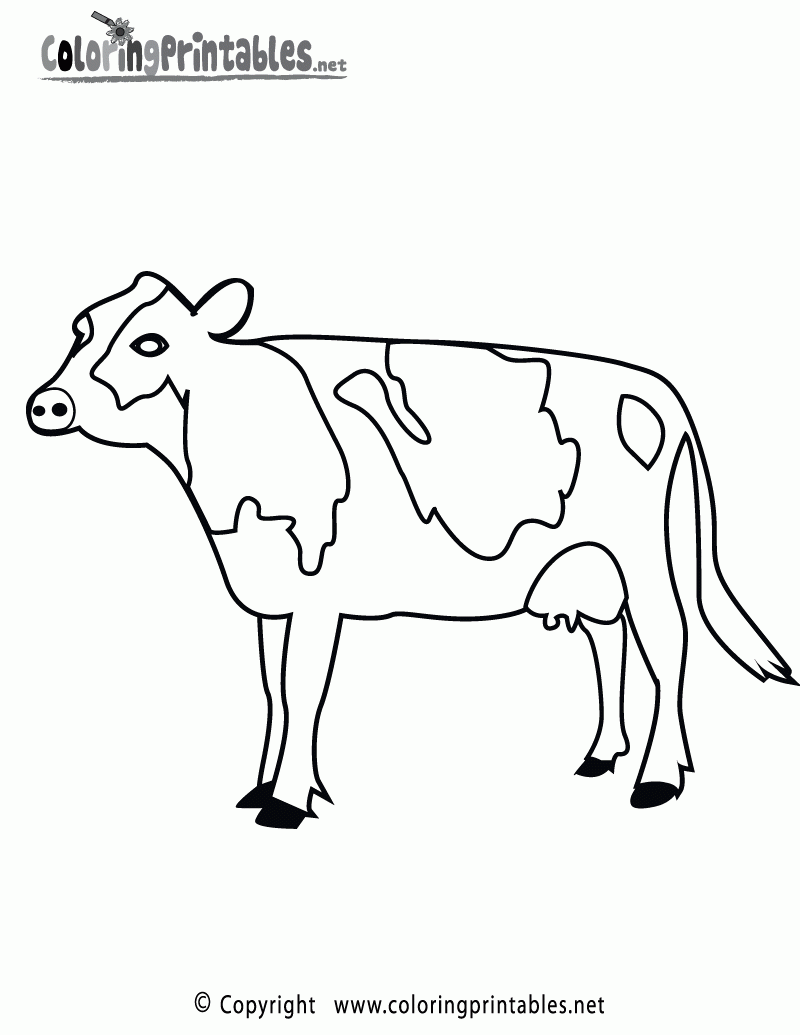 cow template printable