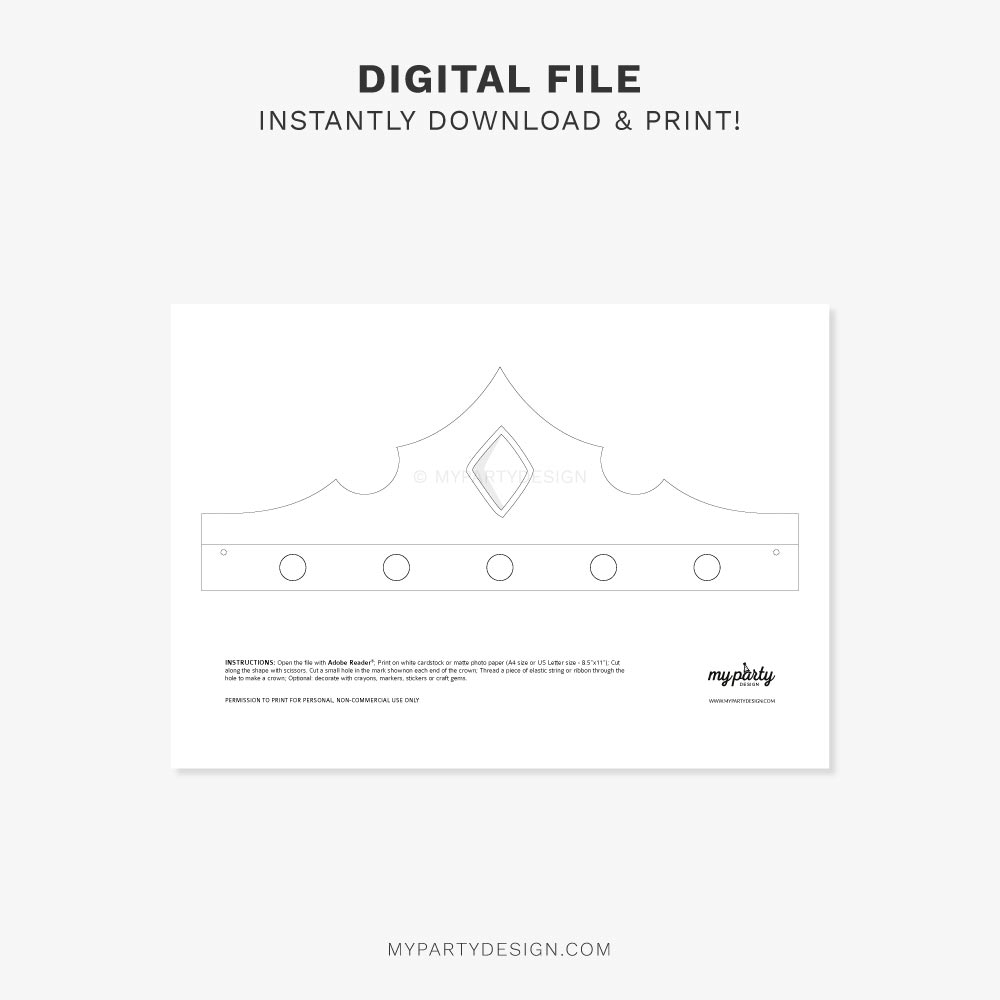 free printable crown template