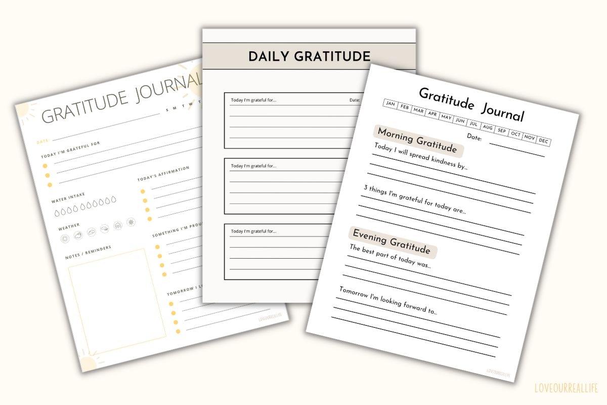 free printable gratitude journal pdf