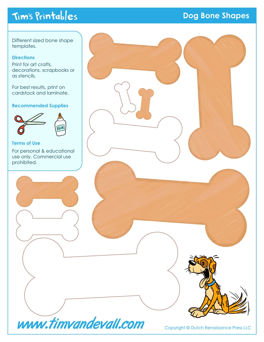 dog bone template printable free