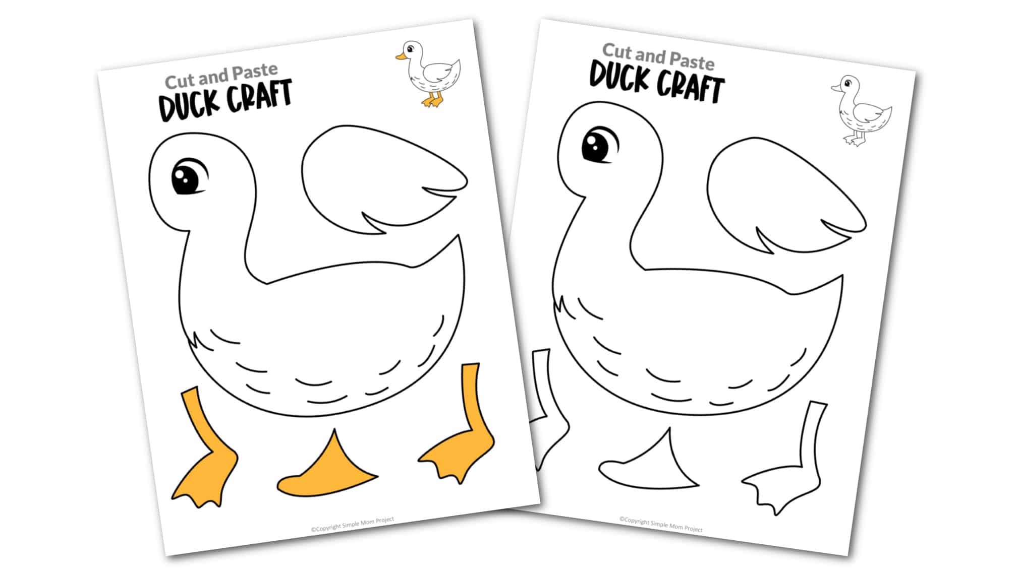 duck template printable