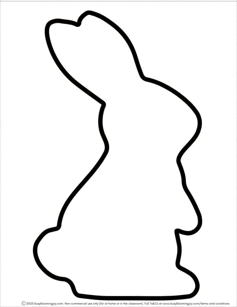 bunny template free printable