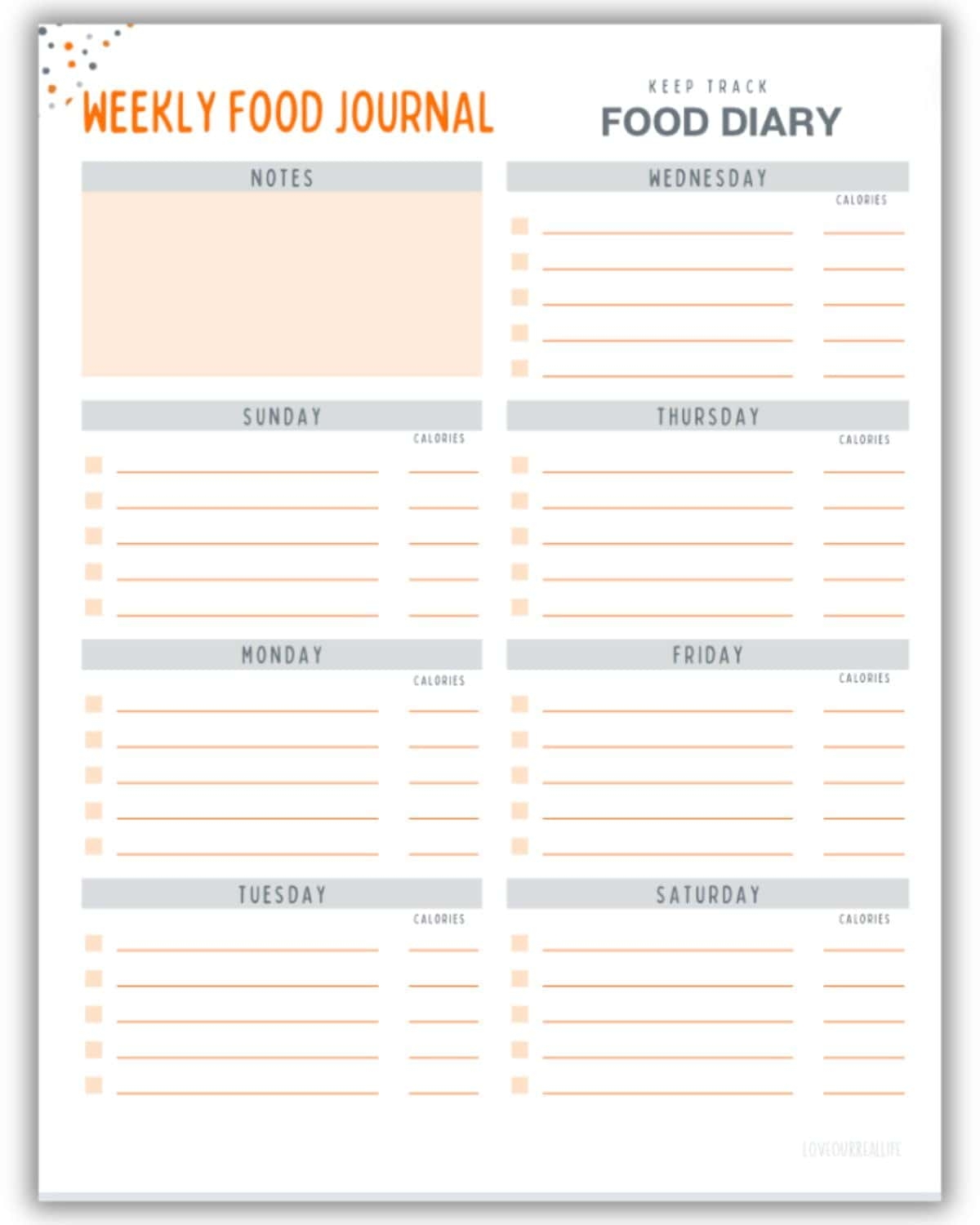printable 7 day food diary pdf
