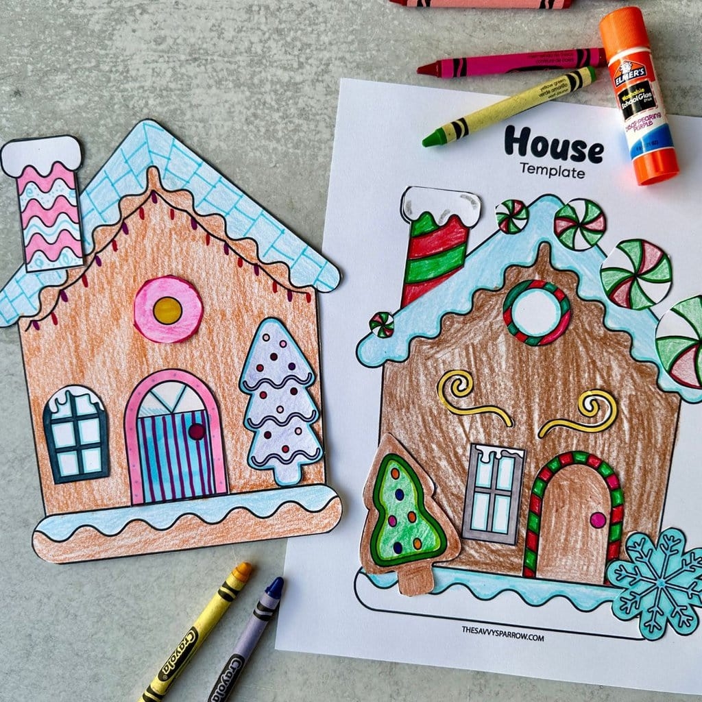 free printable gingerbread house templates