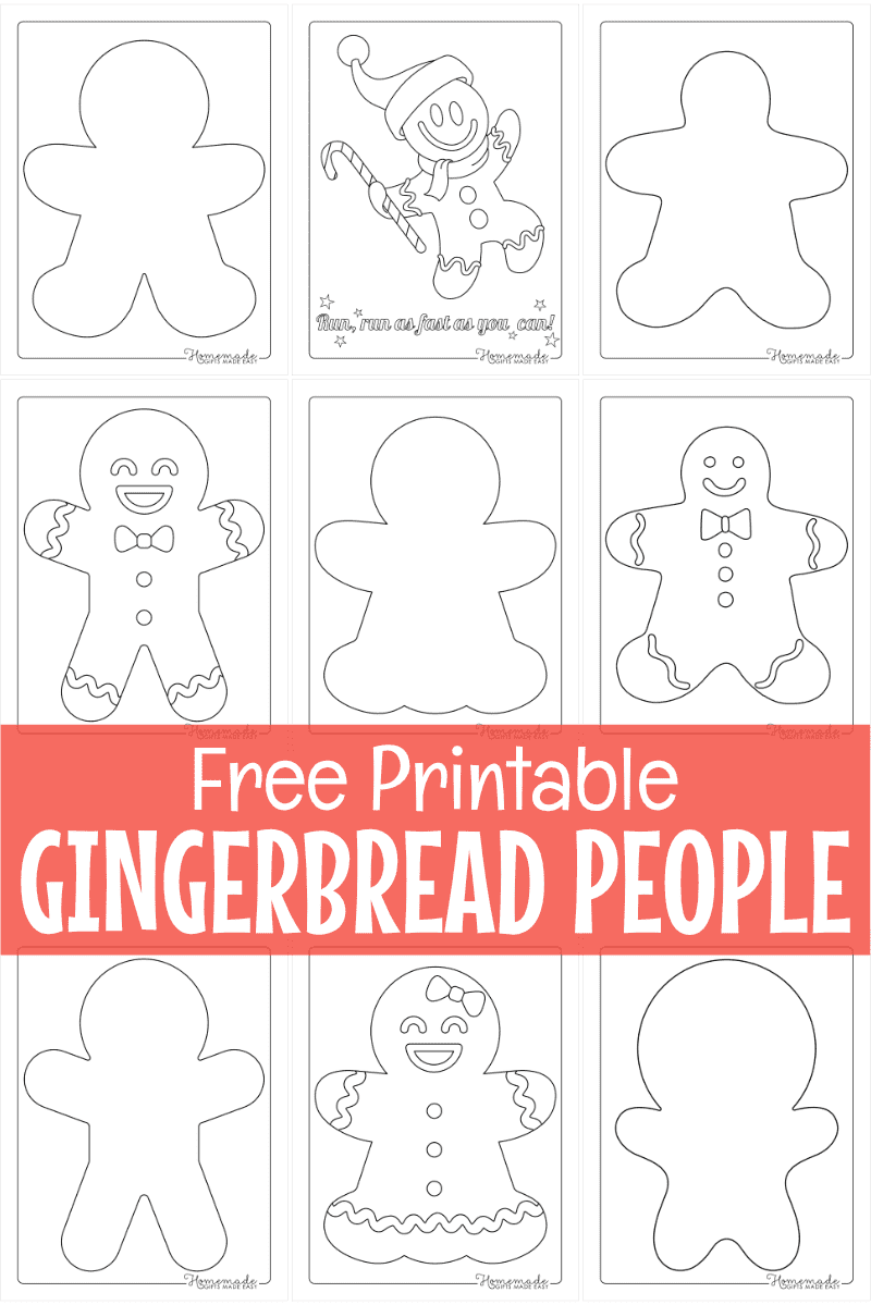 gingerbread template printable