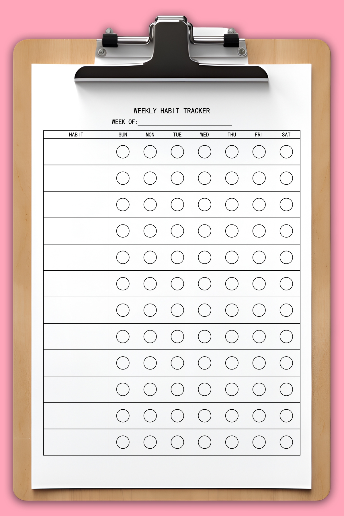 habit tracker printable free