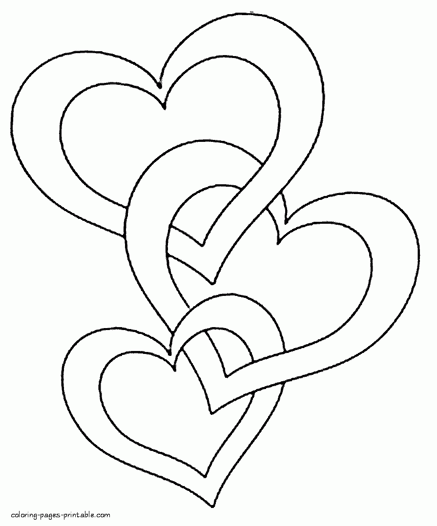 hearts coloring pages printable