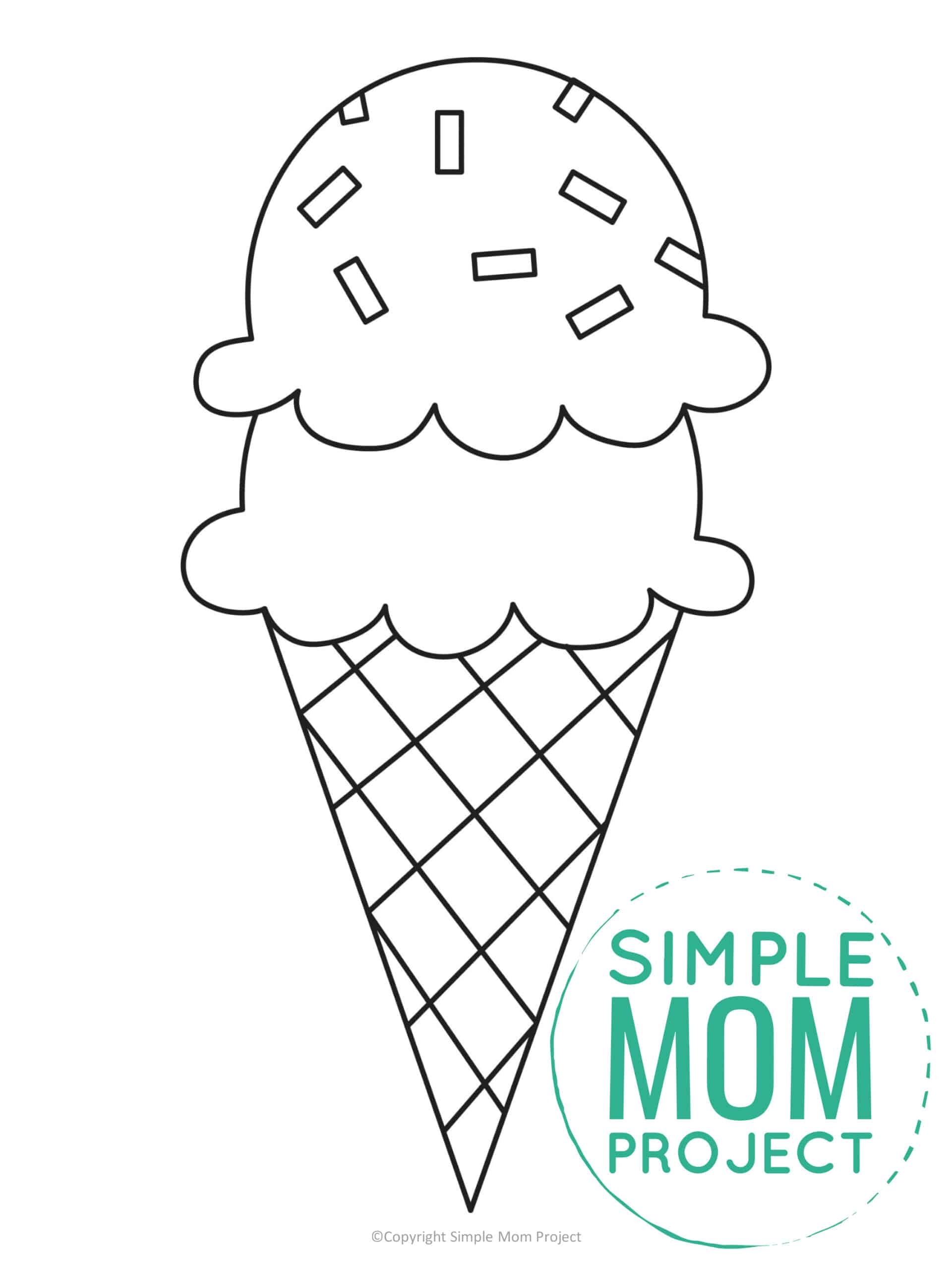 ice cream cone template printable