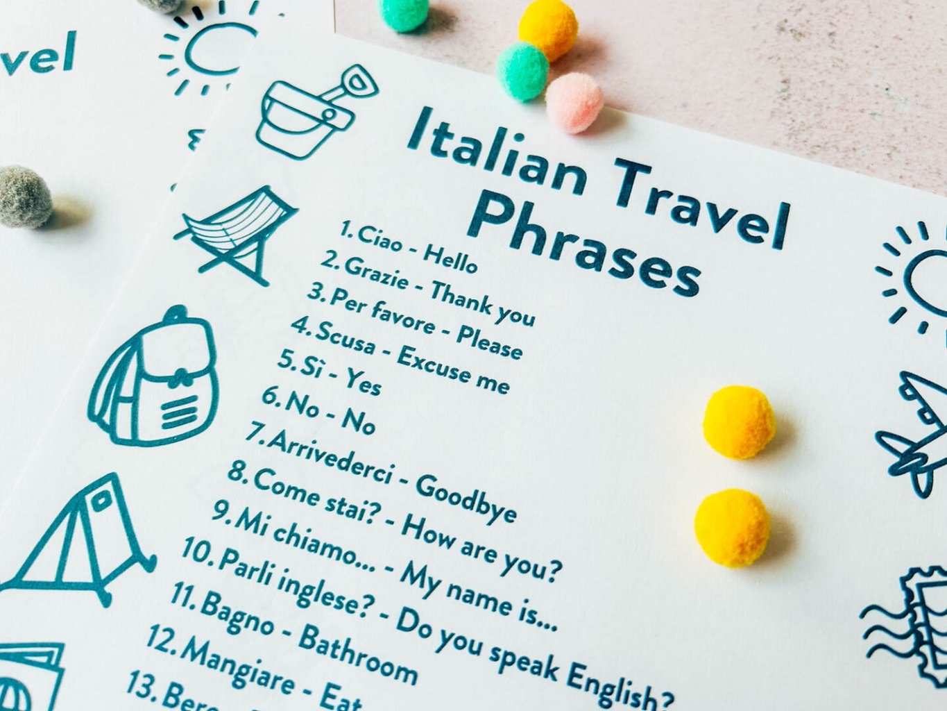 Free Printable Italian Travel Phrases For Kids Mini Travellers Family Travel Family Holiday Tips
