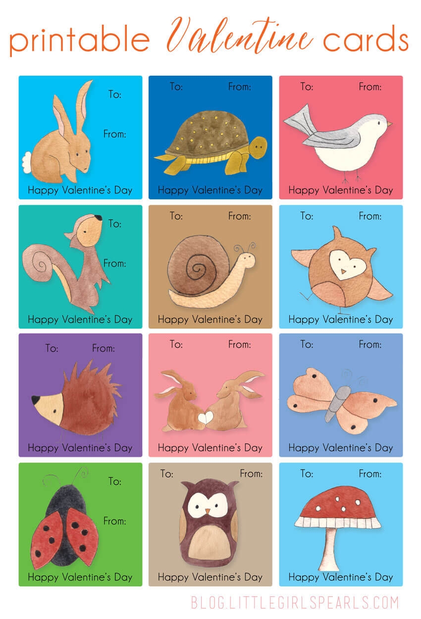 childrens valentines day cards printable