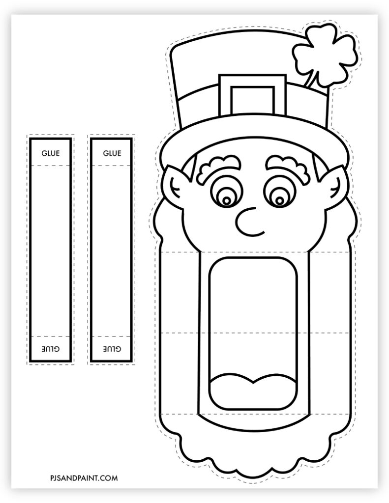 Free Printable Leprechaun Hand Puppet Pjs And Paint