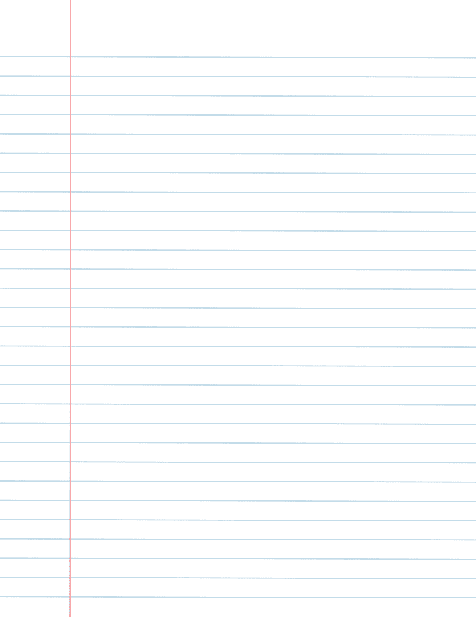 FREE Printable Lined Paper PDF Wide Ruled 