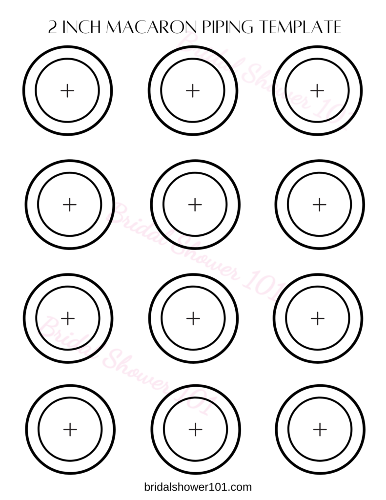 Free Printable Macaron Template And Piping Outline PDF Bridal Shower 101