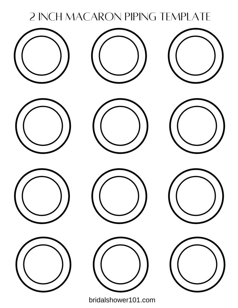 Free Printable Macaron Template And Piping Outline PDF Bridal Shower 101