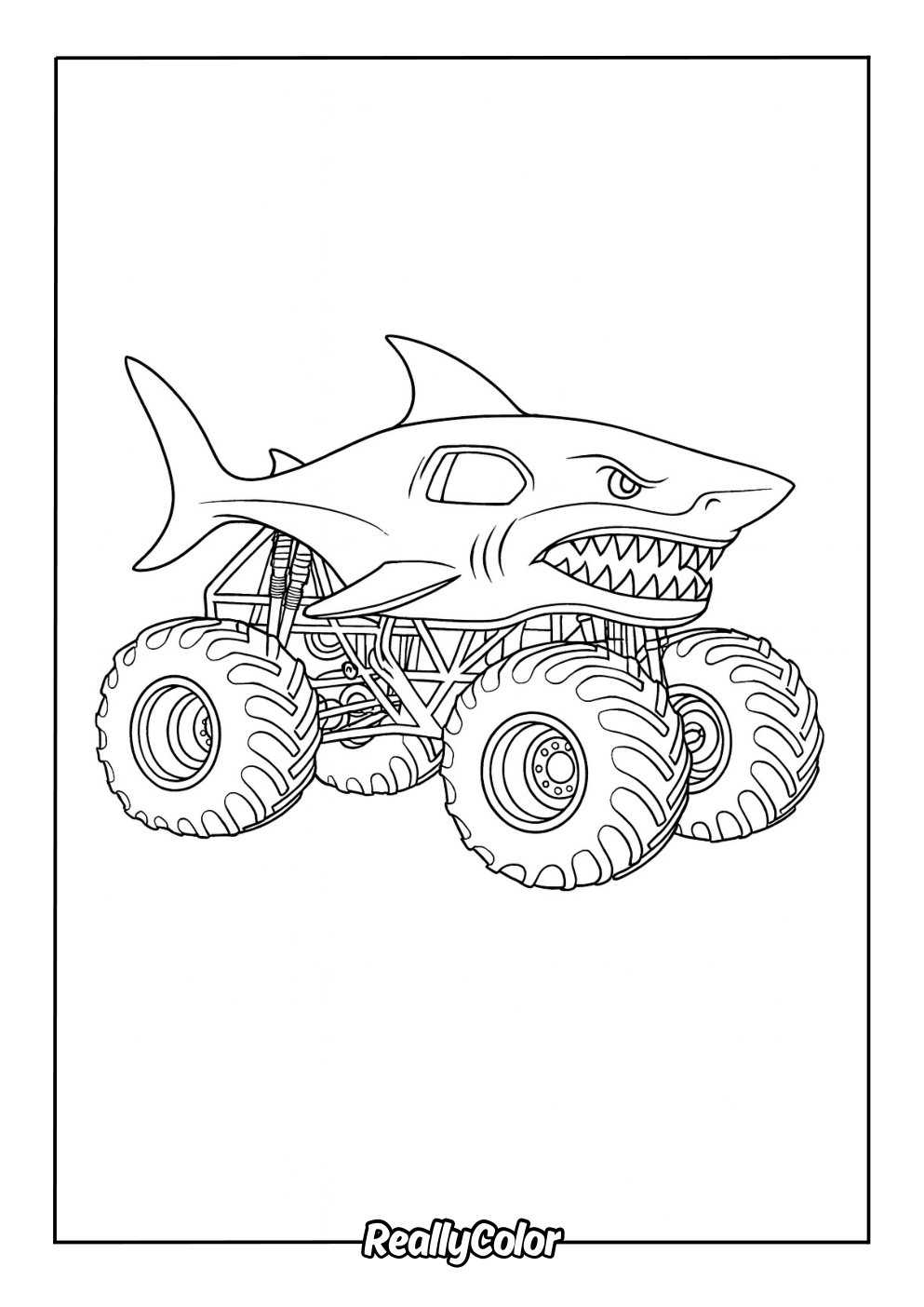 printable monster truck coloring pages