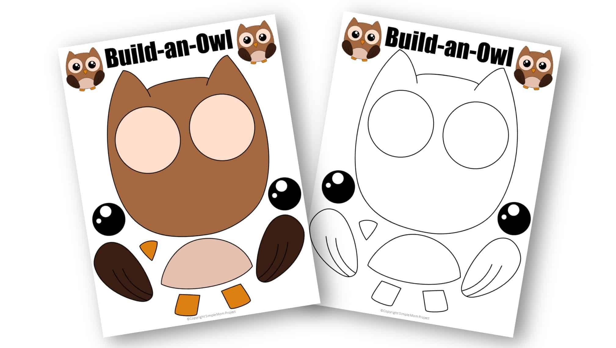 Free Printable Owl Craft For Kids Easy Cut And Paste Template