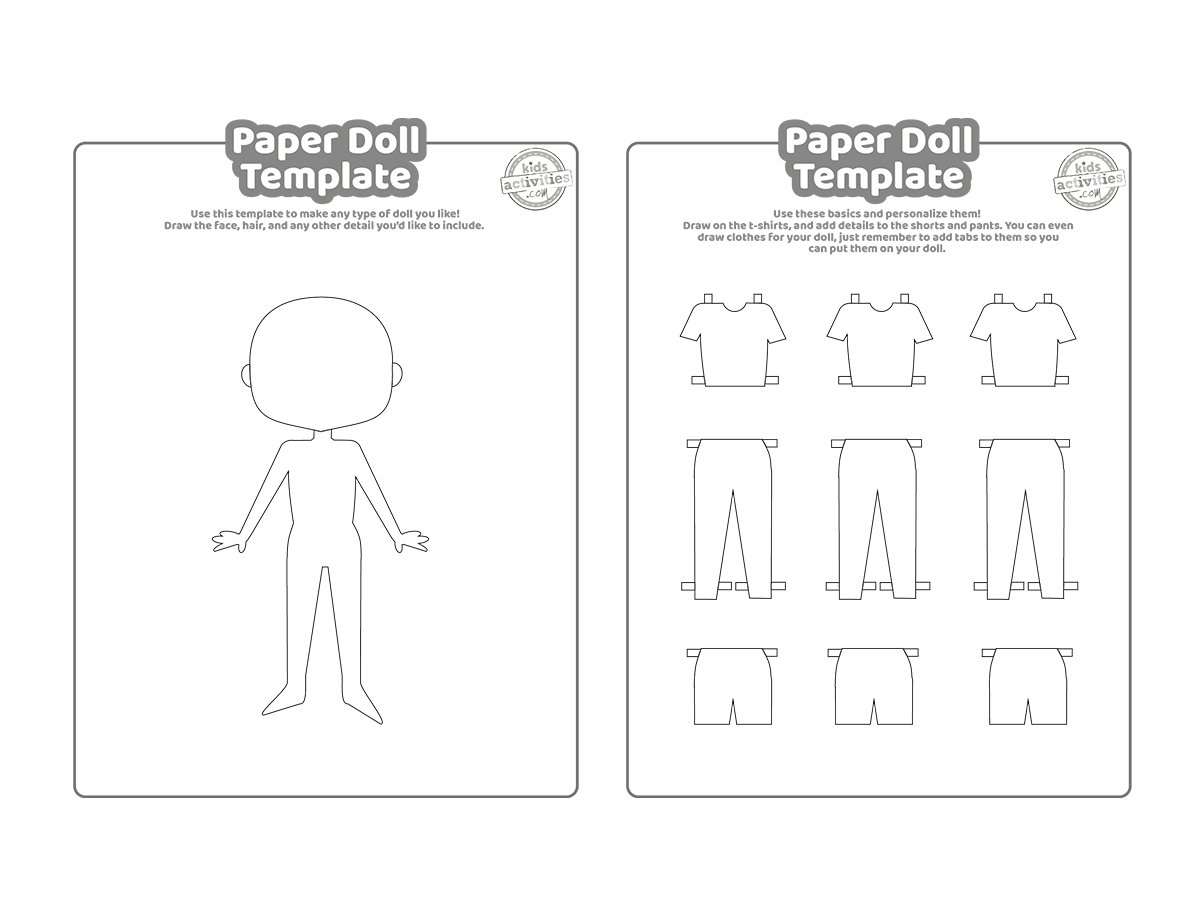 doll template printable