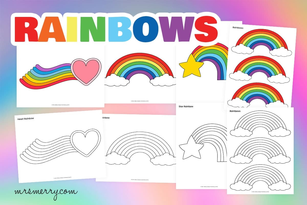 free printable rainbow template
