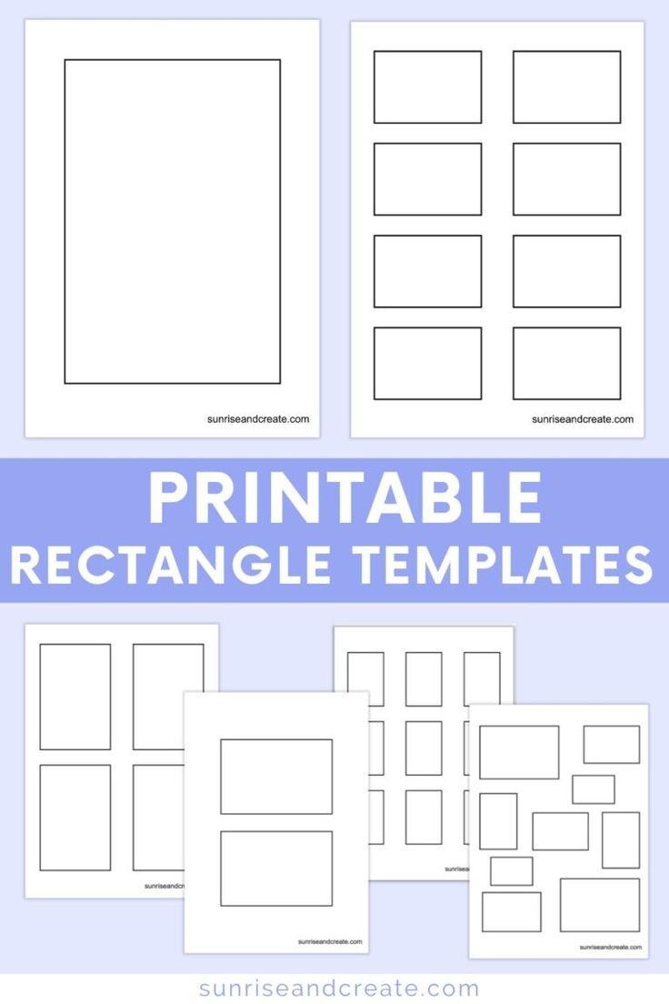Free Printable Rectangle Templates Includes 9 Different Sizes 