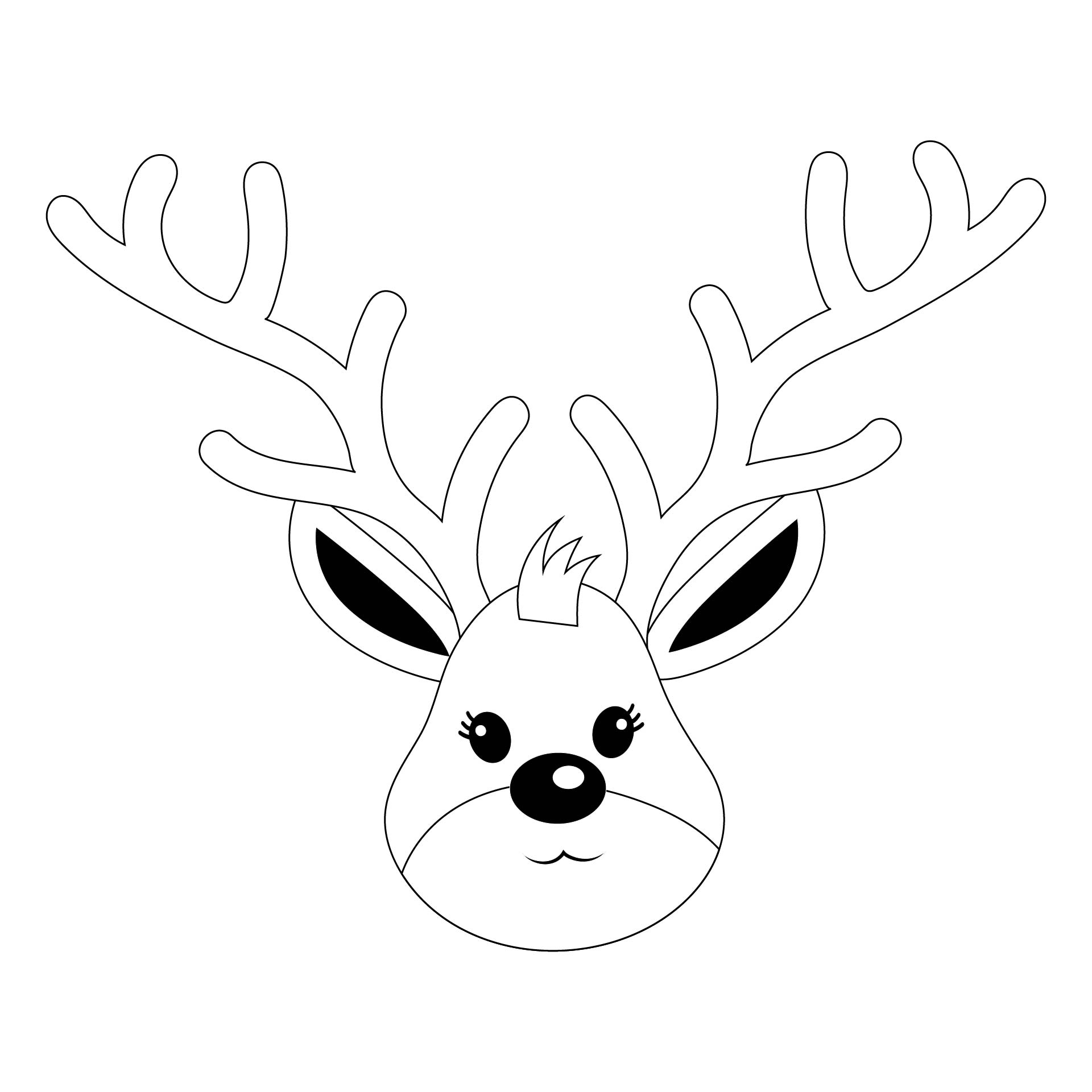 free printable reindeer face template