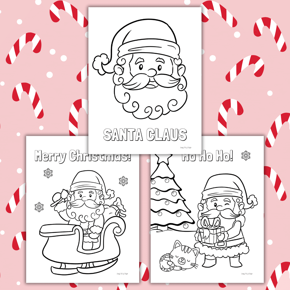 santa coloring pages printable