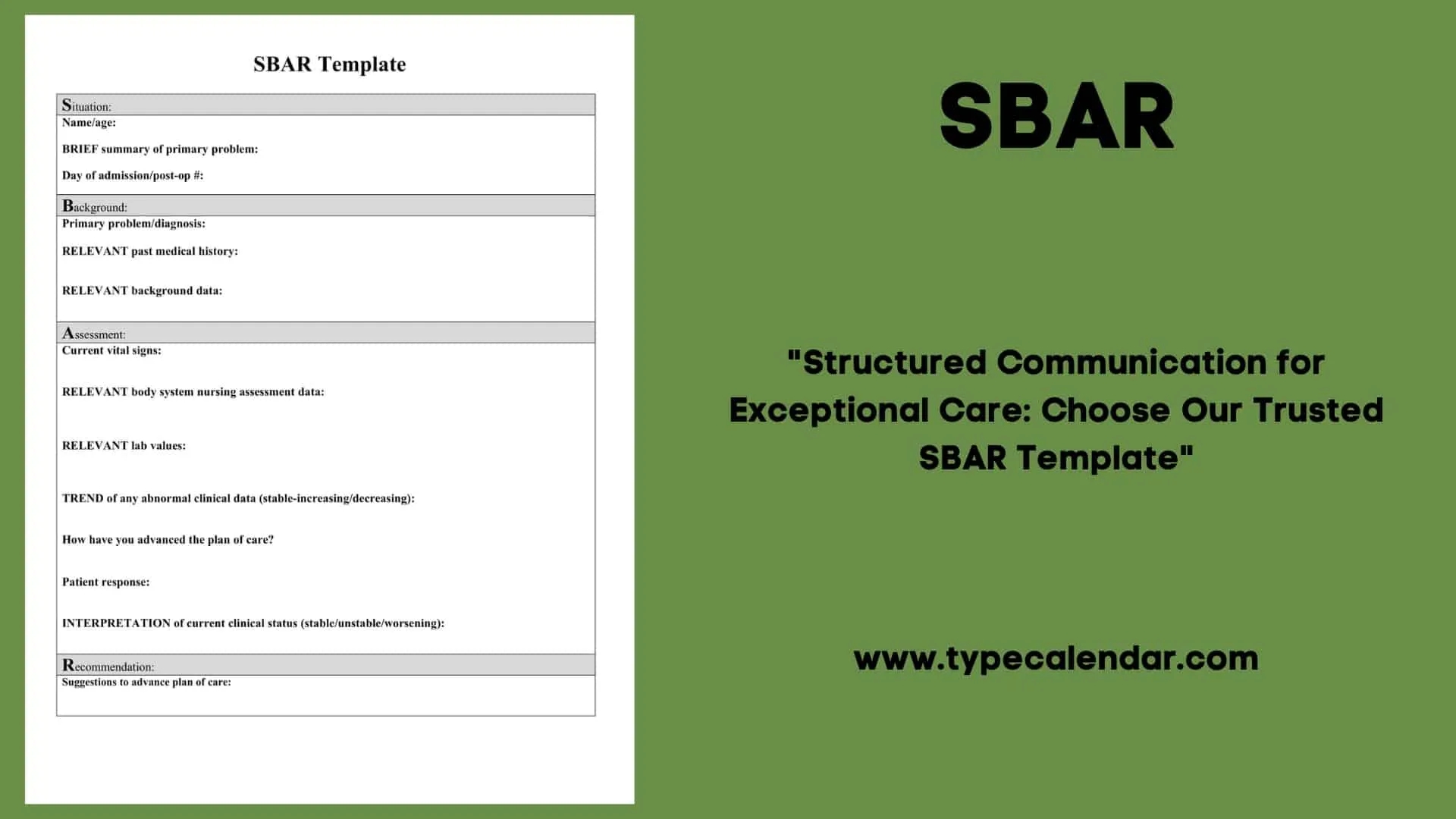 printable pdf sbar template