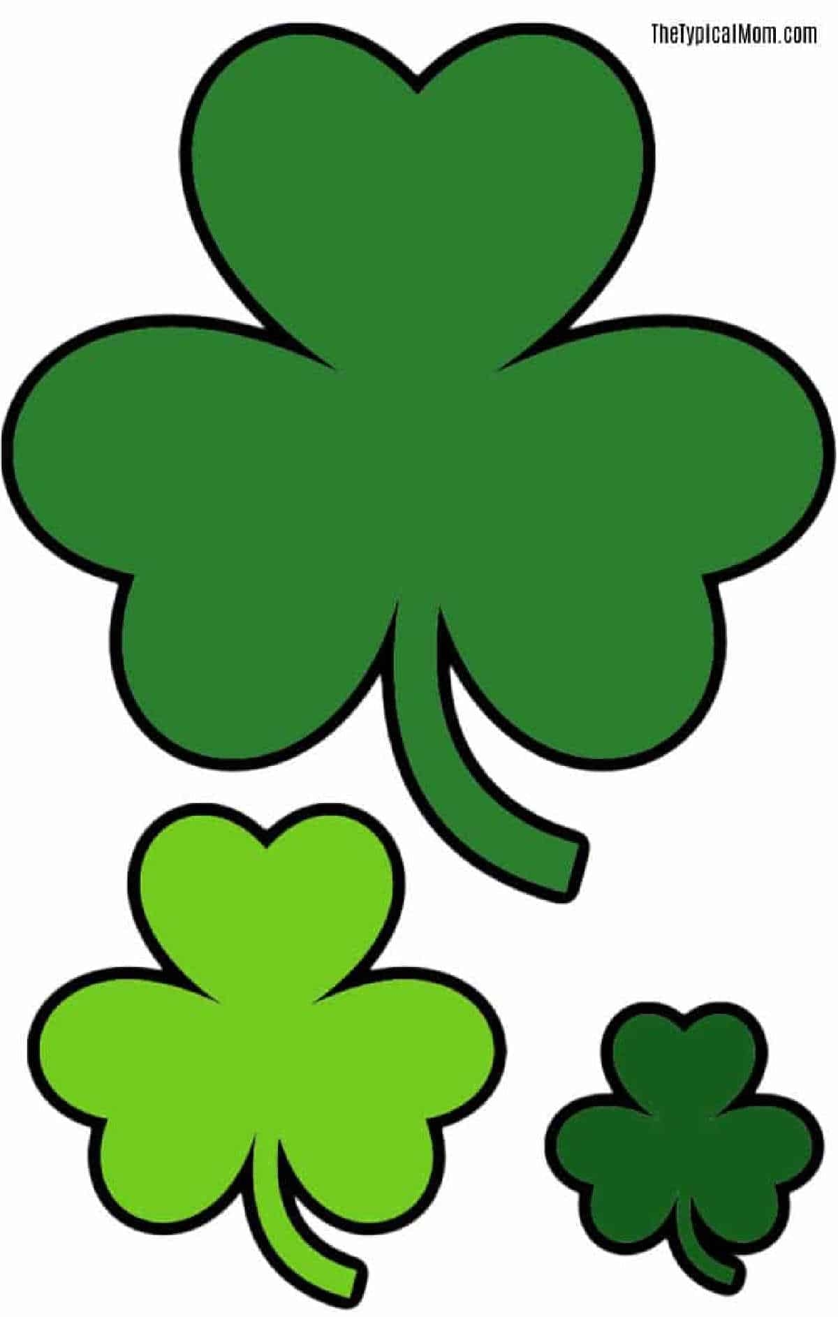 free printable green shamrock template