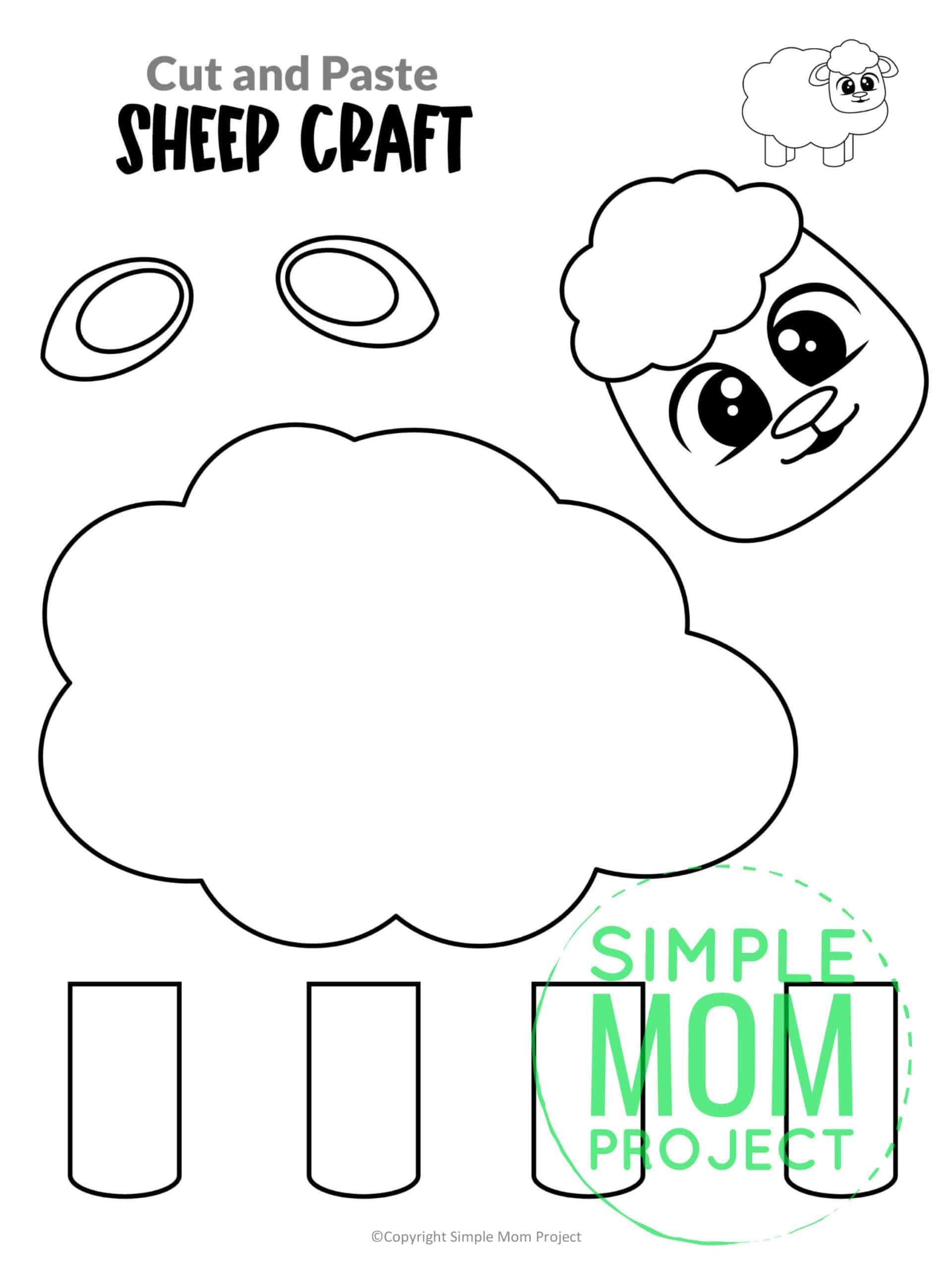 free printable lamb template