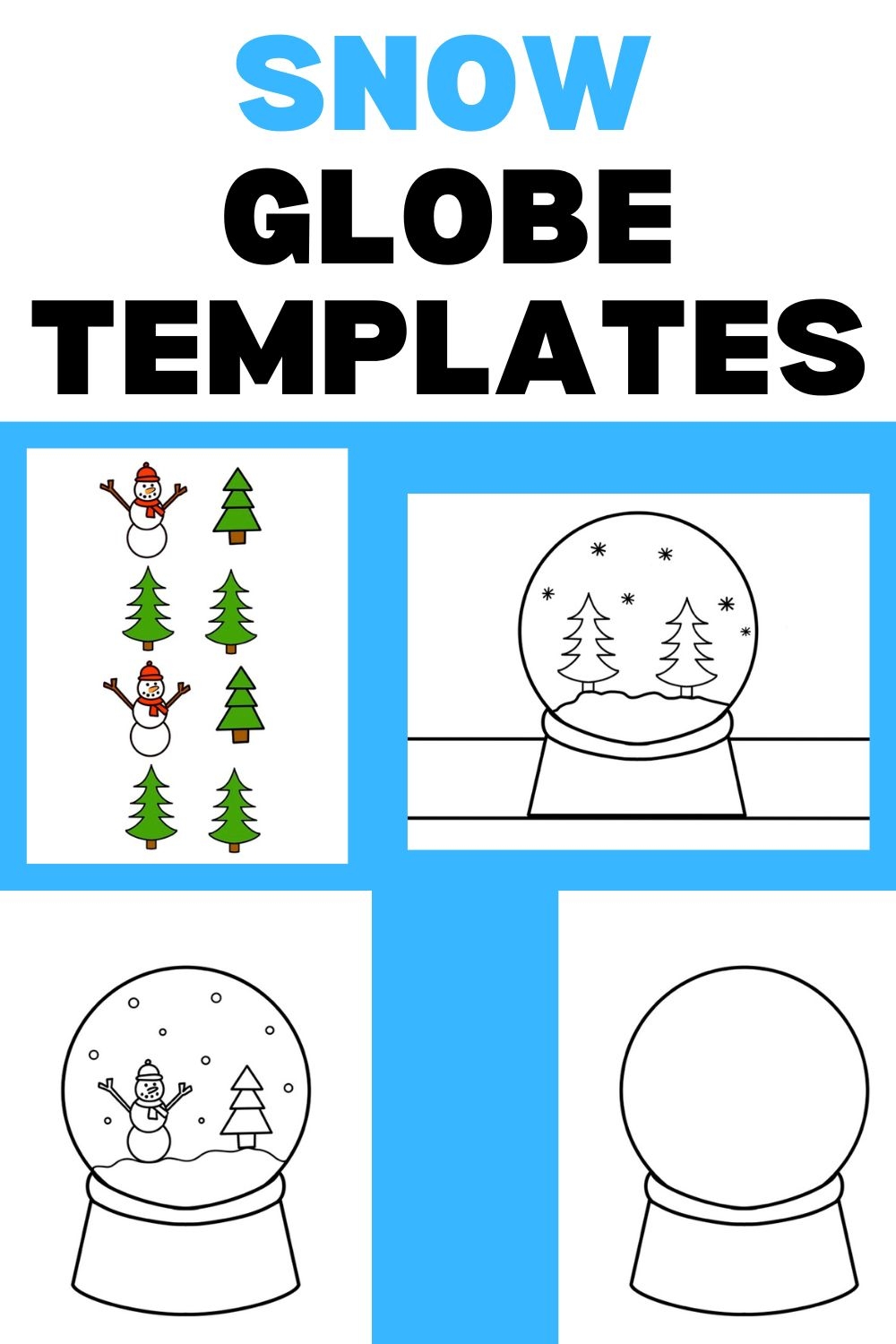 free printable snow globe template