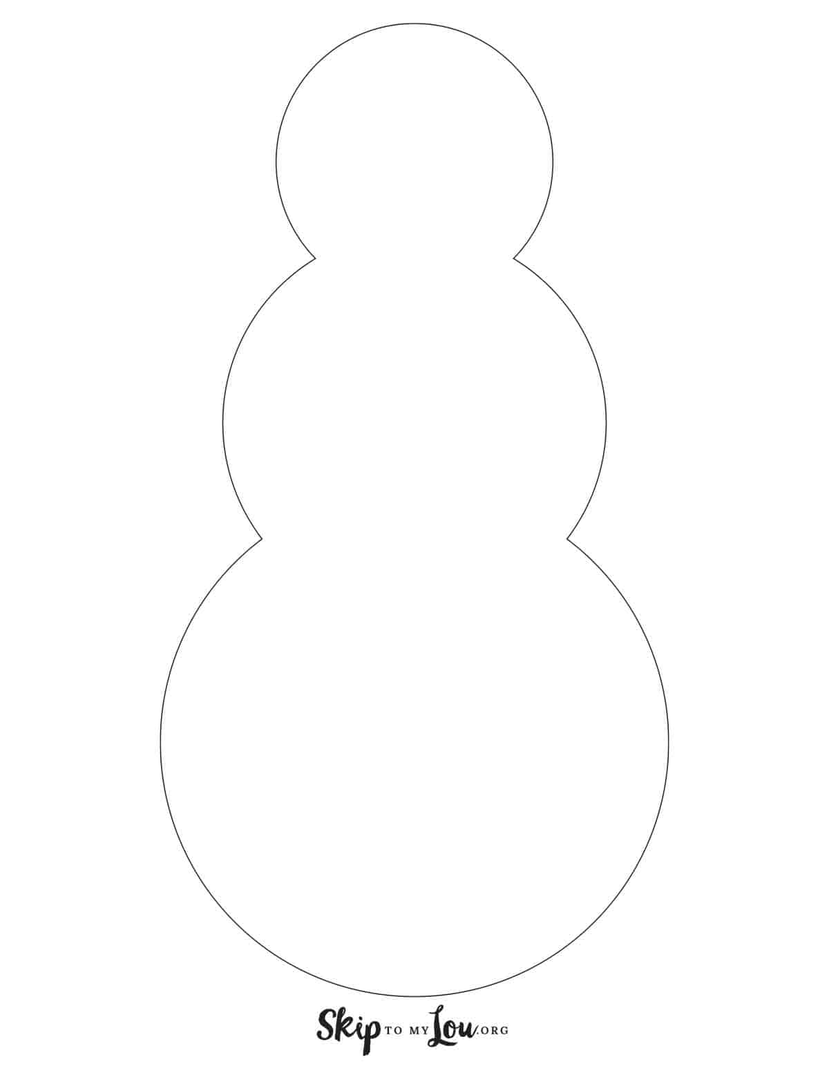 snowman template printable