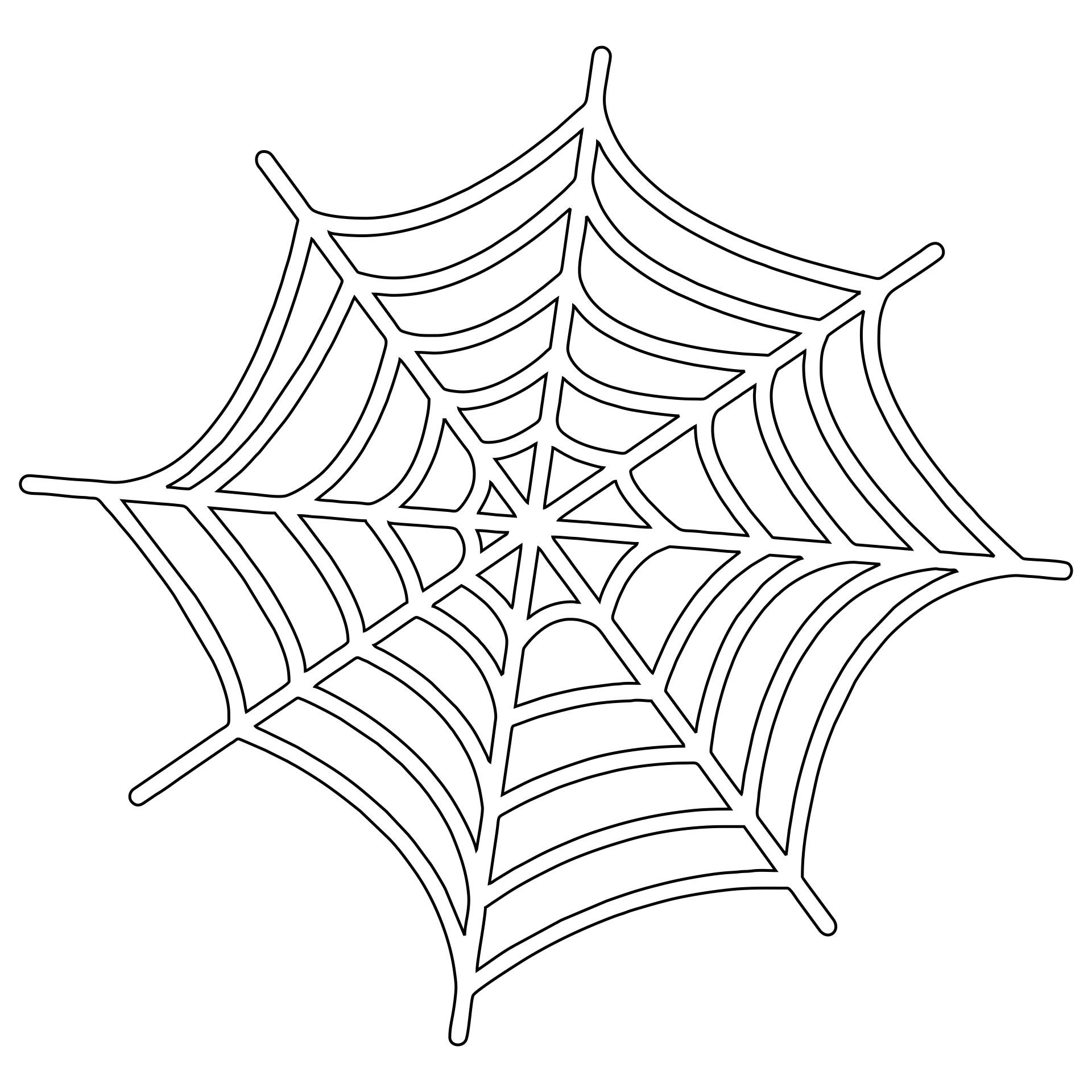 spider web template printable