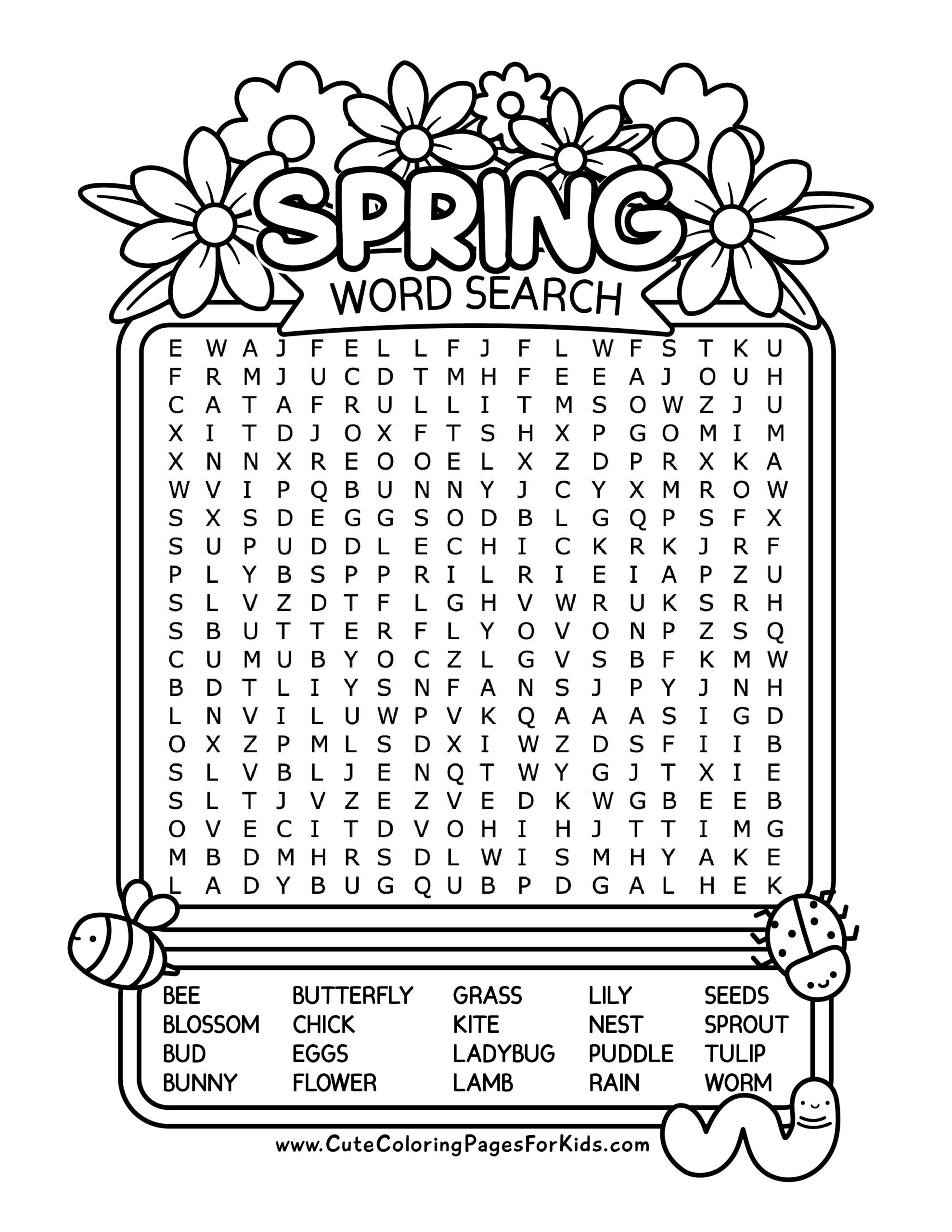 word search printable free