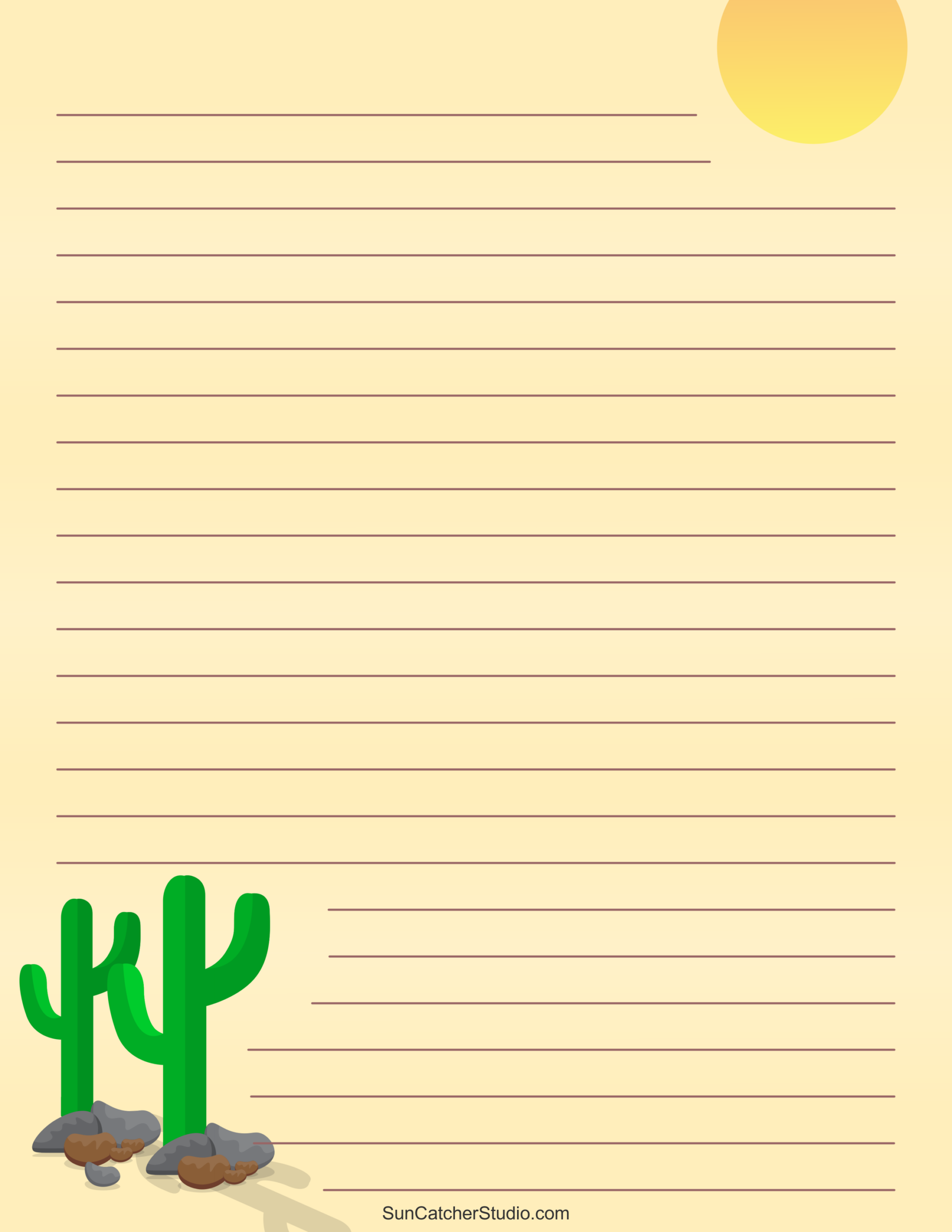 Free Printable Stationery And Lined Letter Writing Paper Free Printables Lettering SVG Files Tools Apps