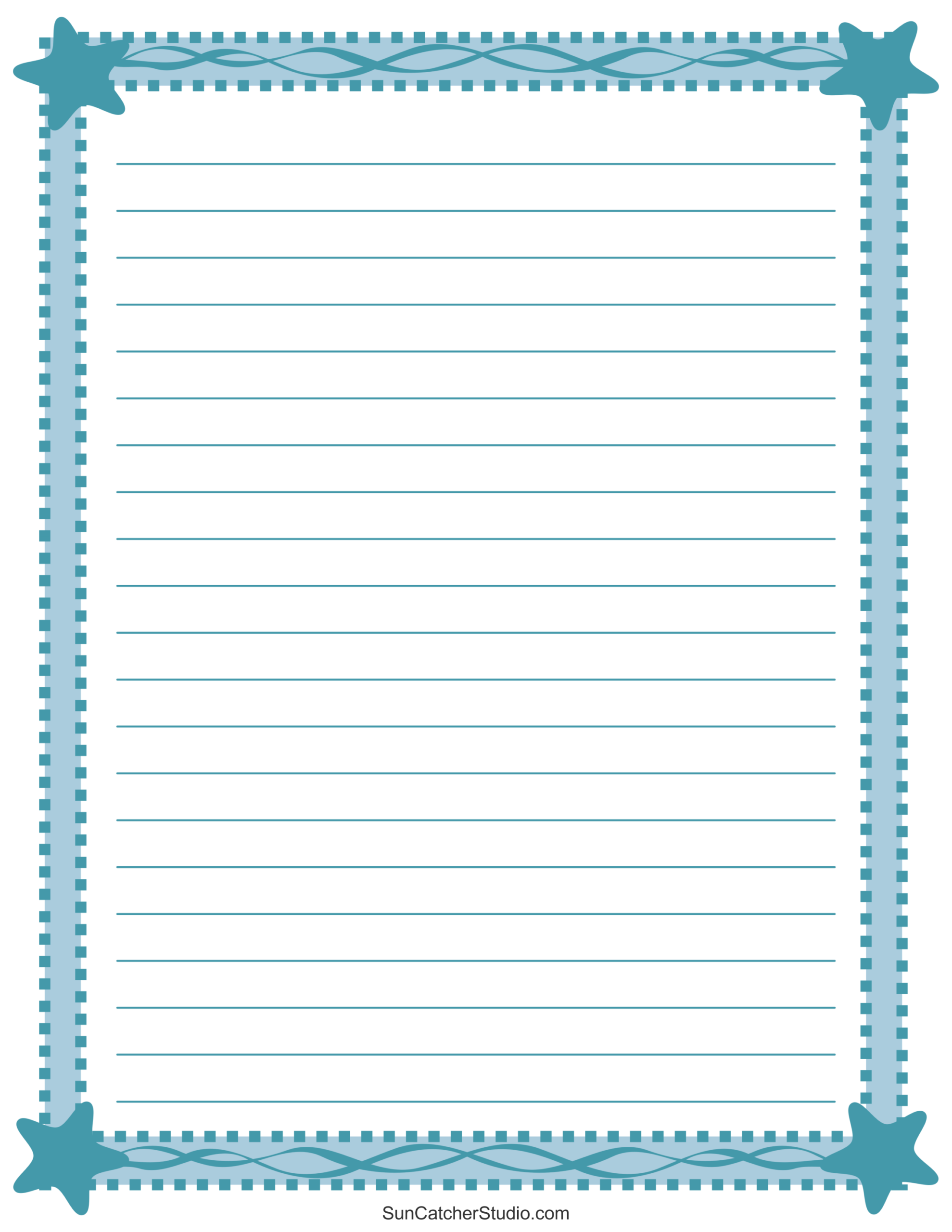 Free Printable Stationery And Lined Letter Writing Paper Free Printables Lettering SVG Files Tools Apps