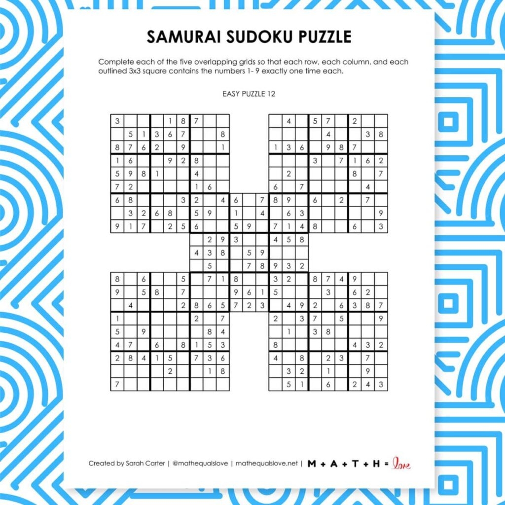 free printable sudoku puzzles pdf