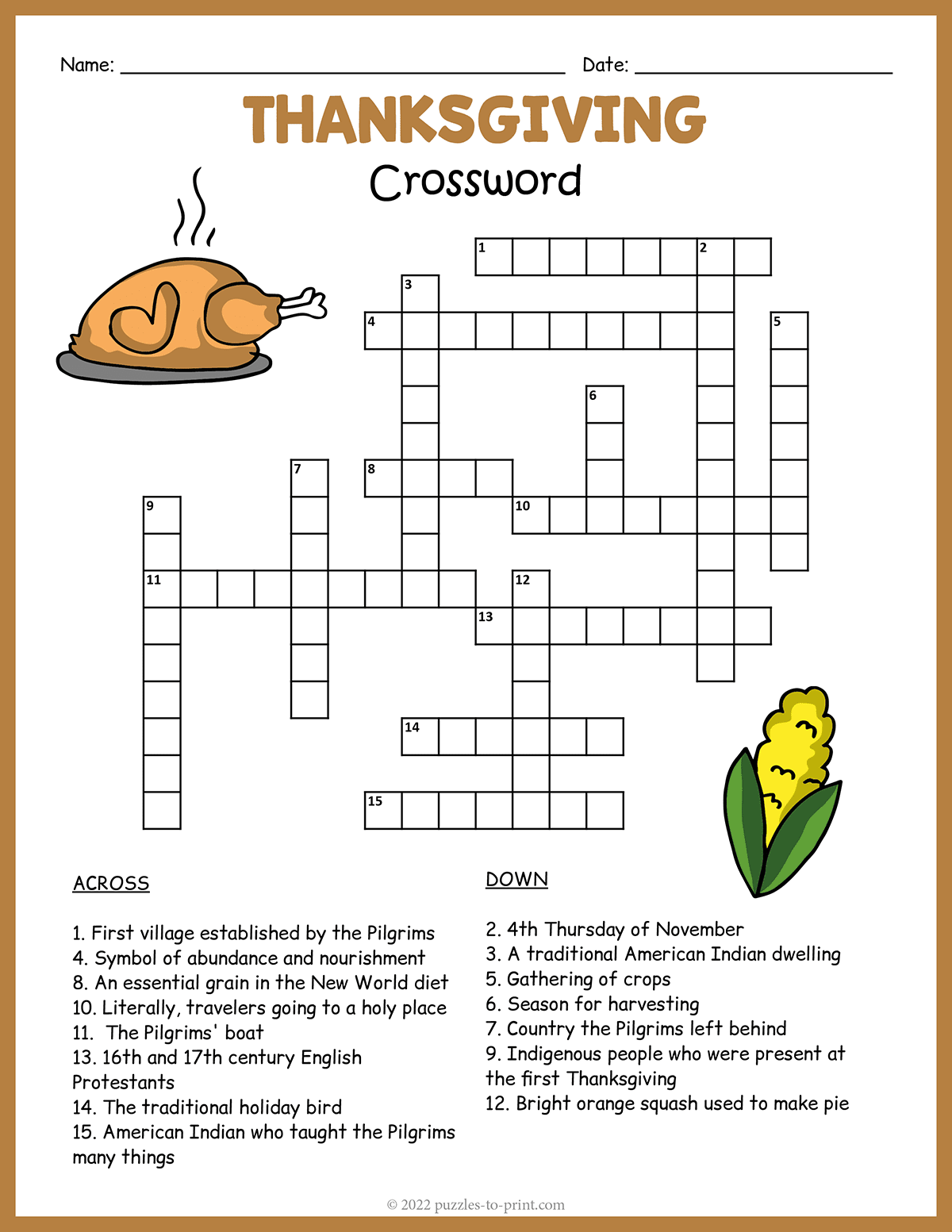 free crossword puzzles printable pdf