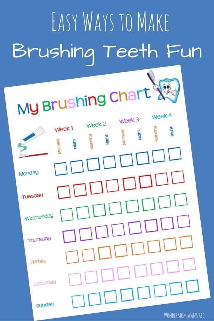 free printable tooth brushing chart pdf