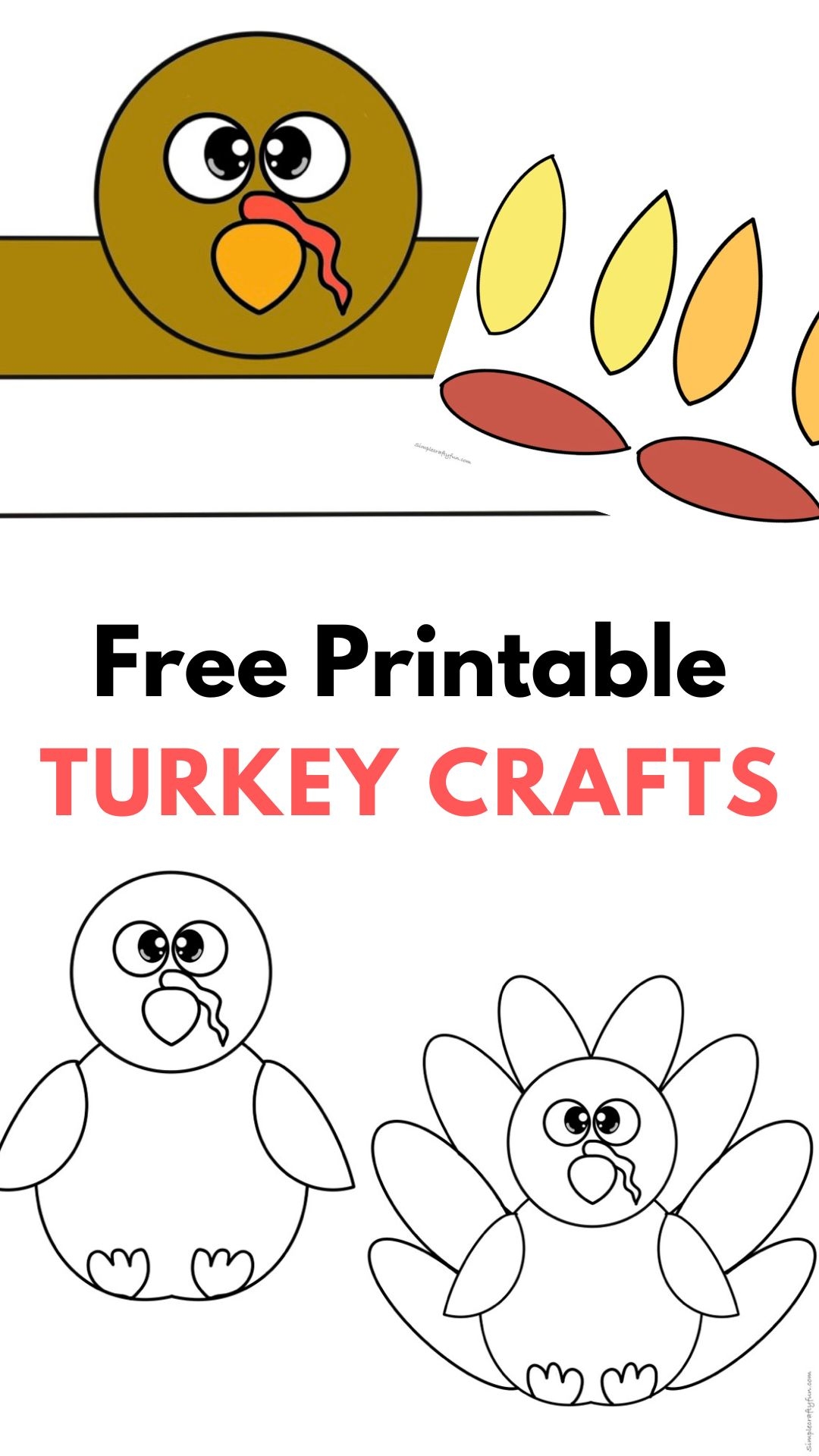 printable turkey craft template