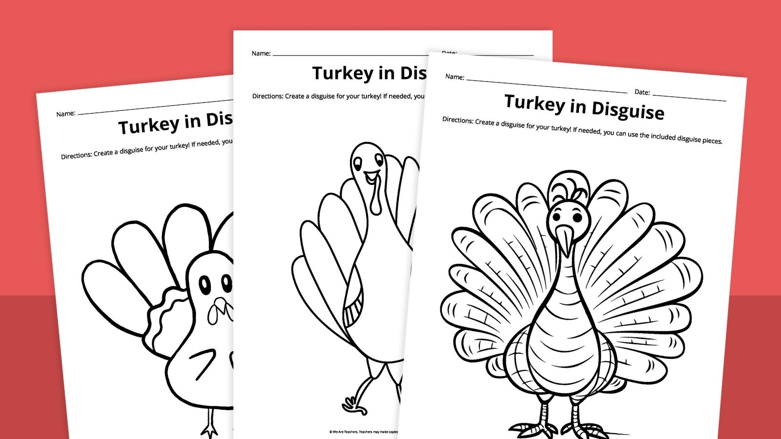 free printable turkey in disguise template