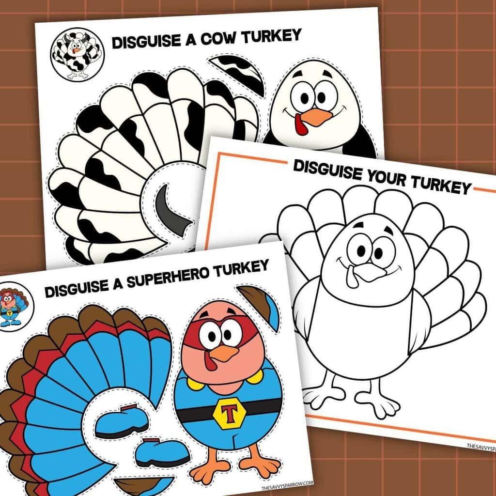 template printable disguise a turkey template
