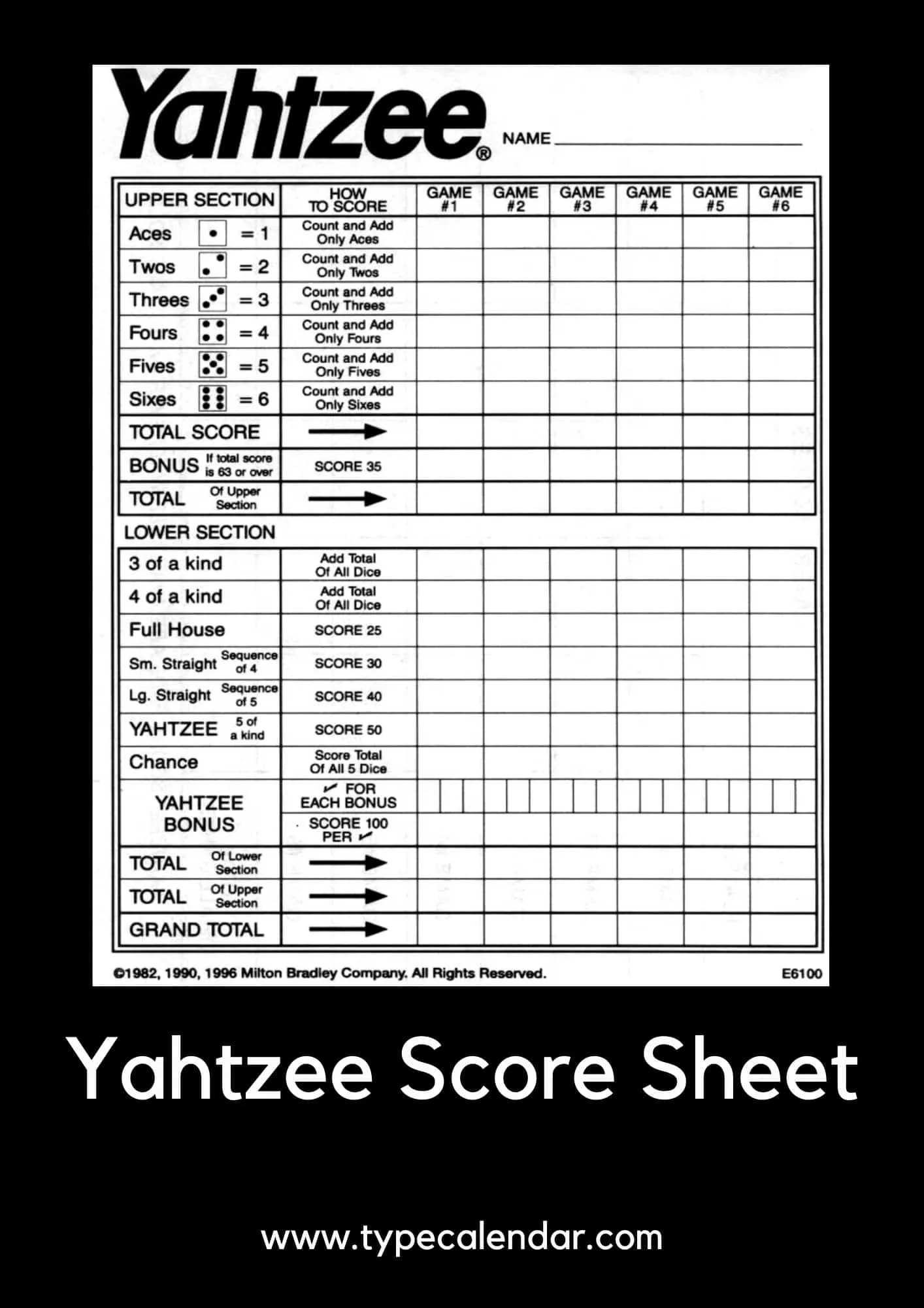 printable yahtzee score sheets pdf