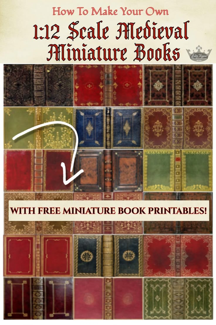 FREE Printables Make Your Own Miniature Books In 1 12 Scale Lady Miniac 